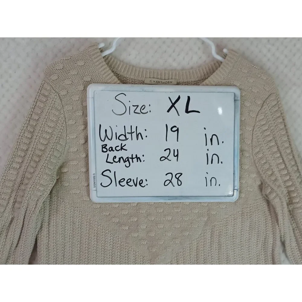 41 Hawthorn Girls XL Beige Textured Sweater